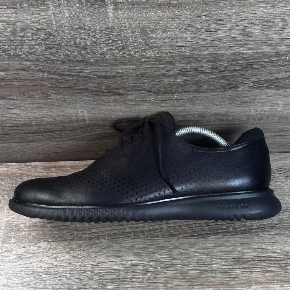 Cole Haan Zerogrand Oxford Shoes Mens 11.5 Black Leather Wingtip Dress Casual